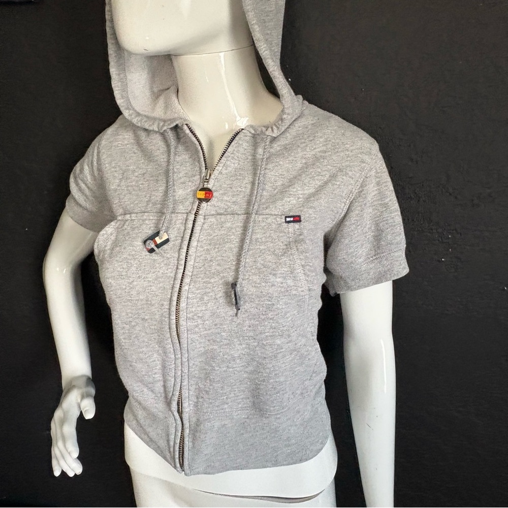 Vintage 1990’s Tommy Hilifigure zip up Hoodie Top Blouse Shirt Cotton - Picture 3 of 14